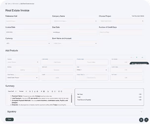 real estate invoicing software