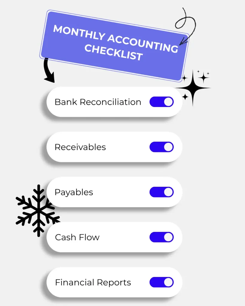 Monthly accounting checklist